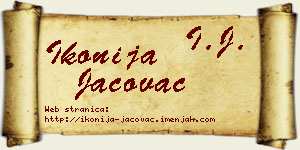 Ikonija Jačovac vizit kartica
